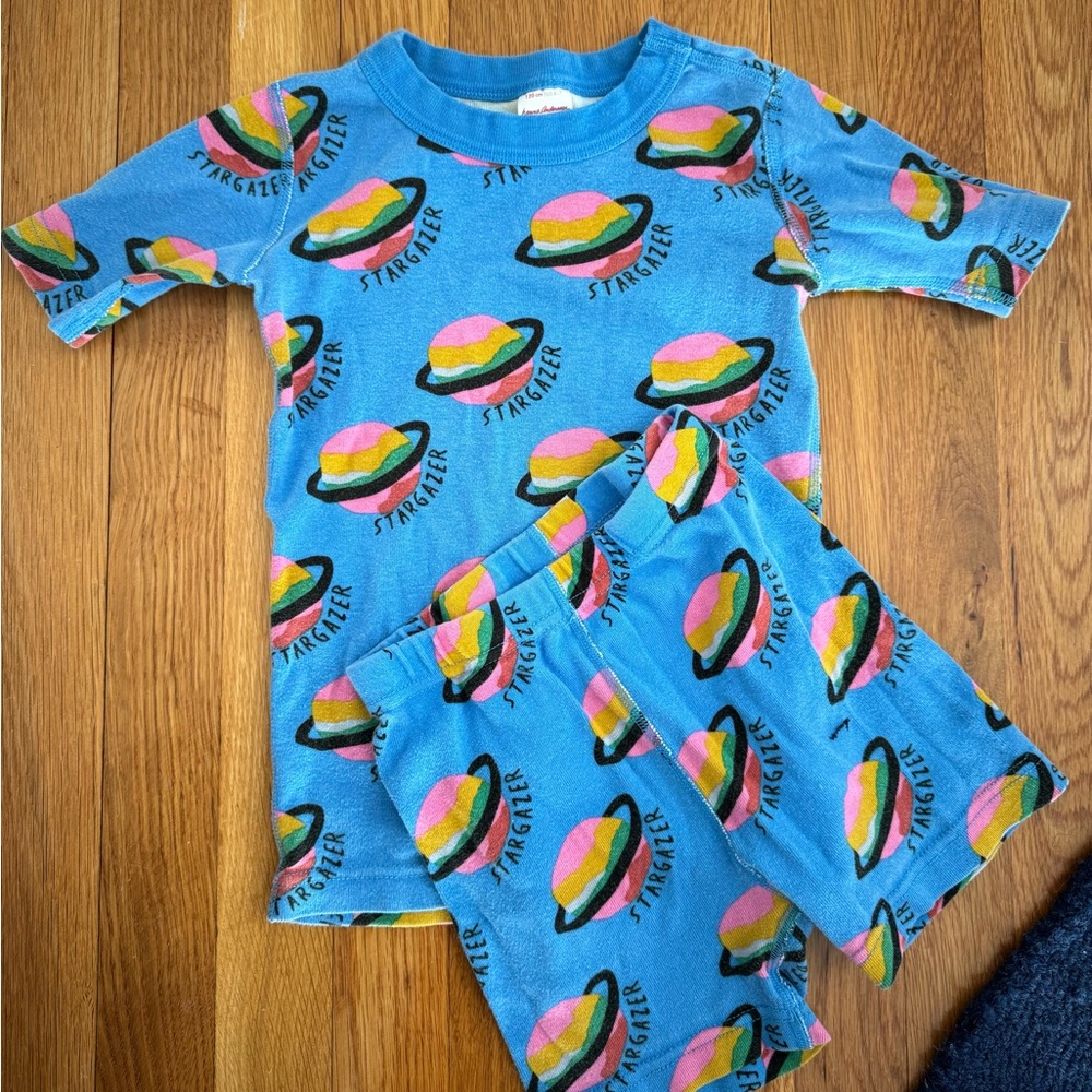 Hanna Andersson 120 cm (6-7) Short John PJ Set